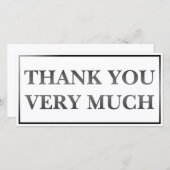 Moderne Klassik Elegant Black Printed Vielen Dank (Vorne/Hinten)