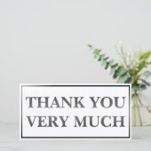 Moderne Klassik Elegant Black Printed Vielen Dank (Stehend Vorderseite)