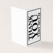 Moderne Klassik Elegant Black Printed Vielen Dank (Vorderseite)