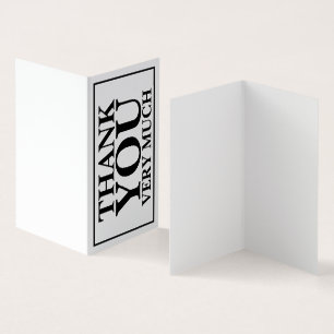 Moderne Klassik Elegant Black Printed Vielen Dank