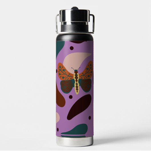 Moderne Klassik Elegant Rustikales Boho Trinkflasche (Hinten)