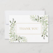 Moderne Klassik Elegante Landschaft Gold Dankeskarte (Vorderseite)