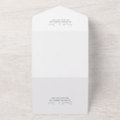 Moderne Klassik - Foto QR-Code Hochzeit All In One Einladung (Außenbereich)