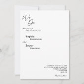 Moderne Klassik - Hochzeit Einladung (Vorderseite)