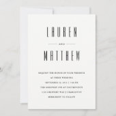 Moderne Klassik | Schwarz-Weiß-Foto-Hochzeit Einladung (Vorderseite)