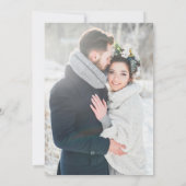 Moderne Klassik | Schwarz-Weiß-Foto-Hochzeit Einladung (Rückseite)