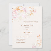 Moderne Klassik Terracotta Dreamy Hochzeit im Herb Einladung (Vorderseite)