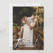 Moderne Klassik Wedding Danke Foto Champagne Gold (Vorderseite)