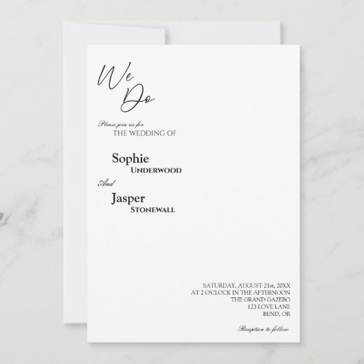 Moderne Klassik wir machen Foto Hochzeit Einladung (Vorderseite)