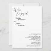 Moderne Klassik Wir sind Verlobte Verlobung des Fo Einladung (Vorderseite)