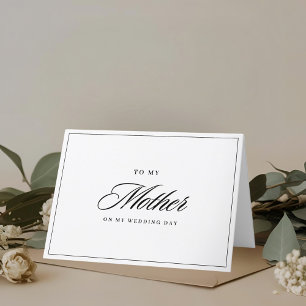 Moderne Klassiker an meine Mutter am Hochzeitstag Dankeskarte