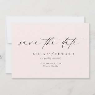 Moderne, klassisch rosa Hochzeit rettet das Datum Save The Date