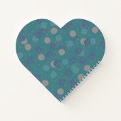 Moderne klassische blaue Kreise Muster Vorname Notizblock (Rückseite)