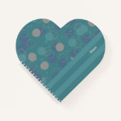 Moderne klassische blaue Kreise Muster Vorname Notizblock (Vorderseite)