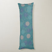 Moderne klassische blaue Kreise Muster Vorname Seitenschläferkissen (Rückseite (Vertikal))