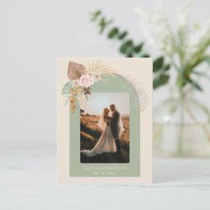 Moderne klassische Boho Rustikale Beige-Münzprägun Postkarte