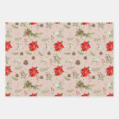 Moderne klassische botanische Vegetation Berry Wei Geschenkpapier Set (Vorderseite 2)