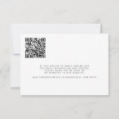 Moderne klassische E-Mail oder QR-Code Hochzeit RSVP Karte (Rückseite)