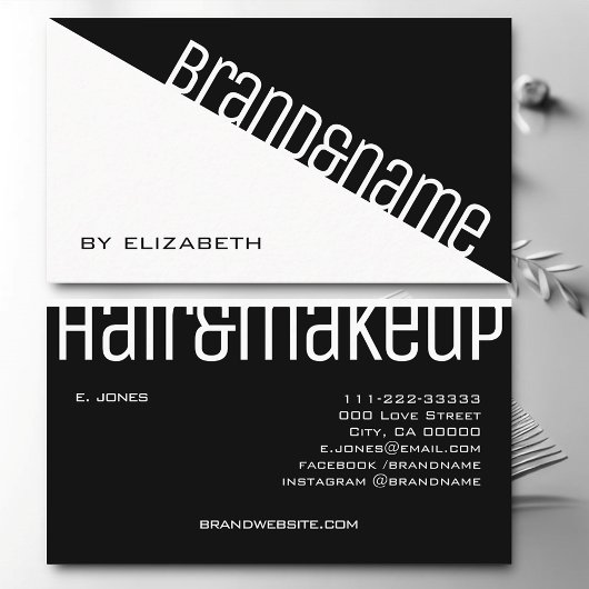 Moderne klassische, einfache Schwarz-Weiß-Farbe 2 Visitenkarte