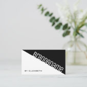 Moderne klassische, einfache Schwarz-Weiß-Farbe 2 Visitenkarte (Stehend Vorderseite)