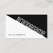 Moderne klassische, einfache Schwarz-Weiß-Farbe 2 Visitenkarte (Vorderseite)