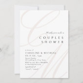 Moderne klassische Elegance Calligraphy Couples Du Einladung (Vorderseite)