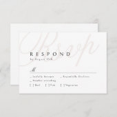Moderne klassische Elegance Calligraphy Wedding RS RSVP Karte (Vorne/Hinten)