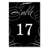 Moderne klassische Elegant-Kalligrafie-Swash-Hochz Tischnummer (Vorderseite)