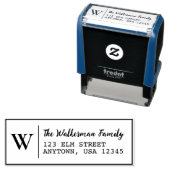 Moderne klassische Erstmonogramm-Rücksendeadresse Permastempel (Beispiel)