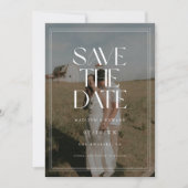 Moderne klassische, fette typografische Hochzeitsf Save The Date (Vorderseite)