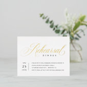 Moderne klassische Foil Probe Dinner Einladung Bei (Stehend vorne)