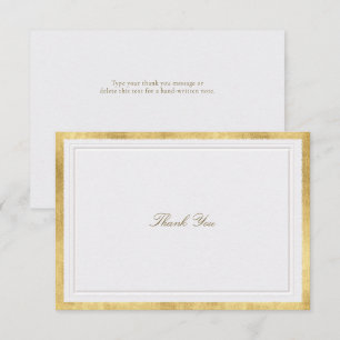 Moderne klassische formelle Hochzeit mit falschen  Dankeskarte