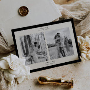 Moderne klassische Foto-Frame-Save the Date-Karte Save The Date