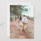 Moderne klassische Foto-Hochzeit Einladung (Rückseite)