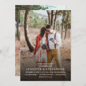 Moderne klassische Foto-Hochzeit Einladung (Vorne/Hinten)