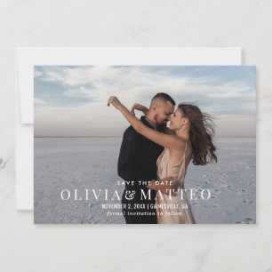 Moderne klassische Foto-Hochzeit Save The Date