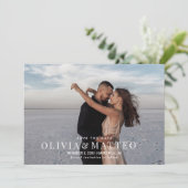 Moderne klassische Foto-Hochzeit Save The Date (Stehend Vorderseite)