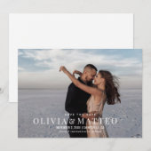 Moderne klassische Foto-Hochzeit Save The Date (Vorne/Hinten)