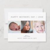 Moderne klassische FotoCollage Feiertagskarte (Vorderseite)