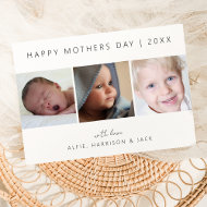 Moderne klassische FotoCollage Feiertagskarte