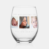 Moderne klassische FotoCollage Weinglas Ohne Stiel (Vorderseite)