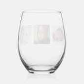 Moderne klassische FotoCollage Weinglas Ohne Stiel (Rückseite)