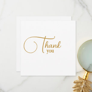 Moderne klassische goldene typografische Dankeskar Dankeskarte