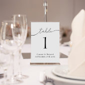 Moderne klassische Gray Wedding Tischnummer