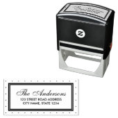 Moderne klassische Grenzflächenadresse Polka Dot Permastempel (Beispiel)