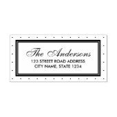 Moderne klassische Grenzflächenadresse Polka Dot Permastempel (Design)