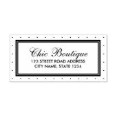 Moderne klassische Grenzpolka Dot Geschäftsadresse Permastempel (Design)