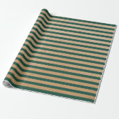Moderne, klassische grüne Kragenstreifen Geschenkpapier (Ungerollt)