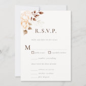 Moderne klassische Herbstblush-Blues-Hochzeit RSVP Einladung (Vorderseite)