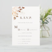 Moderne klassische Herbstblush-Blues-Hochzeit RSVP Einladung (Stehend Vorderseite)
